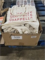 box of printed chappelle cloth bags