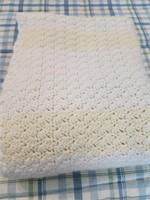 Vintage Small Crocheted Baby Blanket