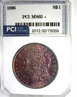 1896 Morgan PCI MS65+ Fabulous Color