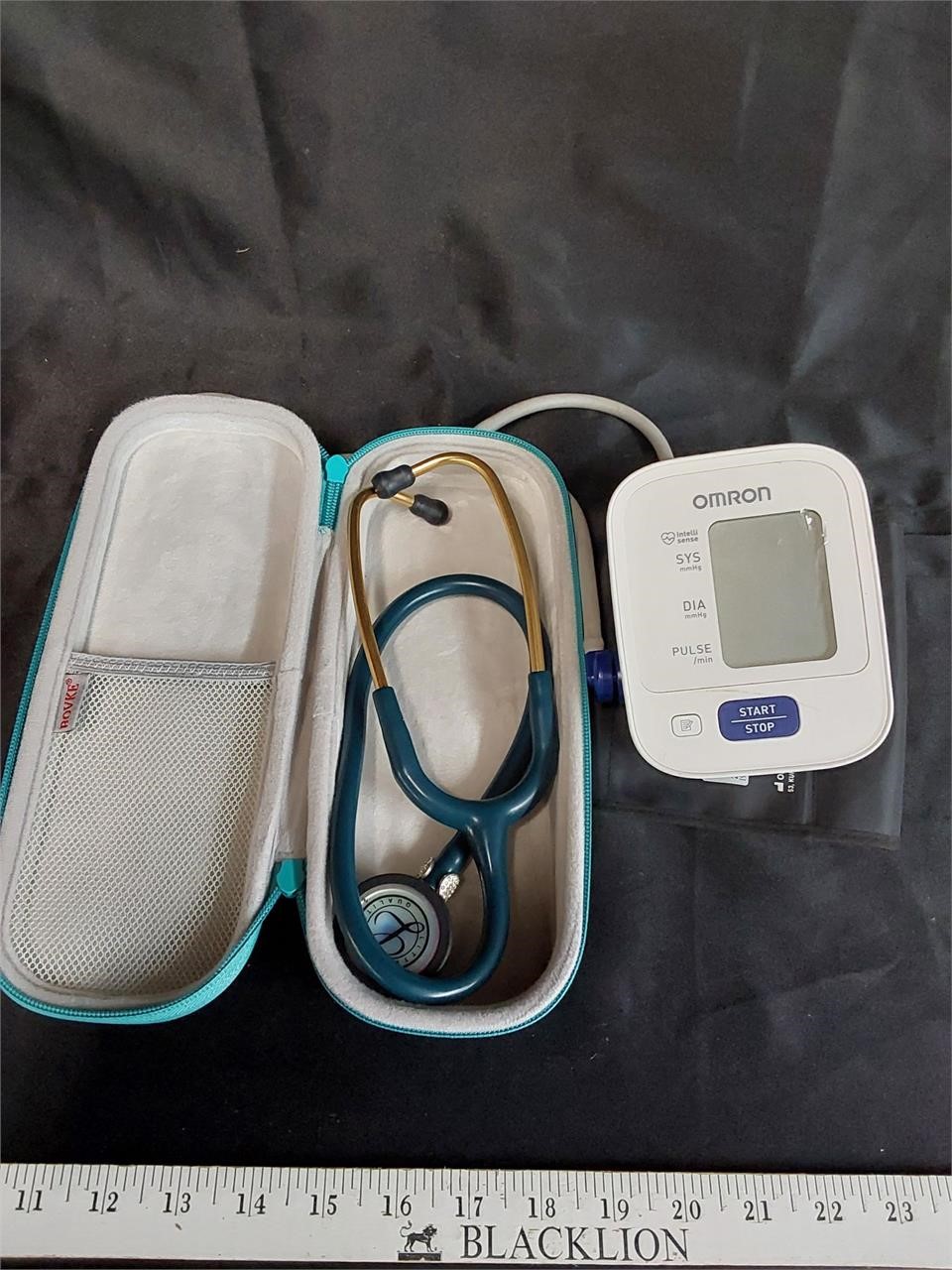Blood pressure and stethoscope