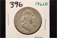 1962D FRANKLIN HALF DOLLAR COIN
