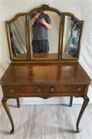 Beautiful antique vanity w/mirror 56” T, 36" W