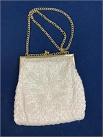 Vintage Ivory Beaded La Regale Purse Made in Hong