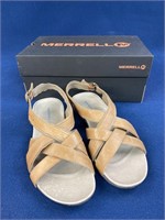 Merrell Bassoon Tan Sandals Size 8M