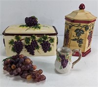Decorative Grape-Themed Kitchen Set