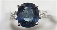$9125. 10K Sapphire Diamond Ring
