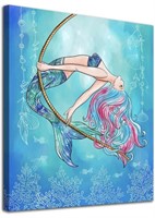 New Mermaid Wall Art Girls Bedroom Wall Decor