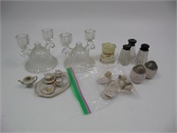Lot of Misc. Glassware - S&Ps, Toothpick, Candle