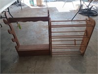 Wooden 4 gun gun rack, needs glue, DVD rack