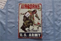 Retro Tin Sign "Airborne The Finest- U.S. Army"