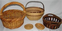Assortment of Handwoven Baskets