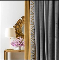 $166 Luxurious Curtains - Grey/Gold

2 Panels -