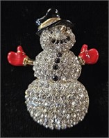 Snowman Costume Jewelry 2 1/2 inches