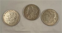 1899O, 1900O, 1921 Morgan Dollars