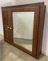 (AU) Wood vanity with mirrored door, interior