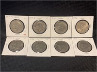 A lot of assorted date Eisenhower dollars