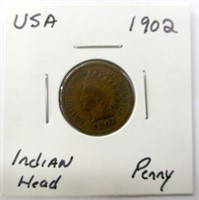 1902 USA Indian Head Penny