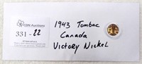 1943 Tombac Canada Victory Nickel
