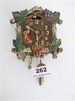 Miniature cuckoo clock, 5" tall