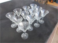 12 Warsaw Cut Glass Crystal Stemware