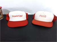 2 casquettes Coca-Cola vintage