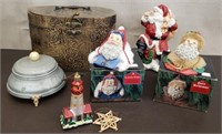 The Legend of Santa Clause Figurine, 4 Ornaments,
