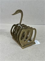 Brass duck toast holder