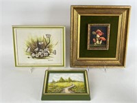 Vintage Framed Oil Paintings on Board & Canvas