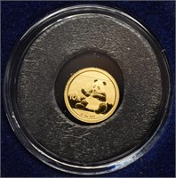 2017 10 Yuan Gold Panda 1 Gram Fine Gold