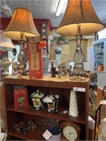 Table Lamps, Christmas Decor, Mantel Clock, etc.