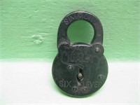 Antique Simmons Quality Six Lever Lock - No Key