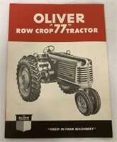 Oliver Row Crop 77 Tractor Brochure