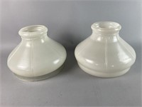 Set of 2 Petroleum Glass Oil Lampshades