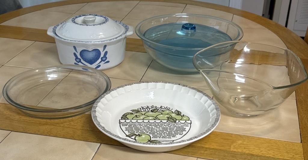 Assorted Serving Bowls, Pie Plates & More