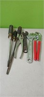 Misc. screwdrivers, pliers,& wrenches
