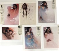 6pc Ozz Franca LE Lithographs COA