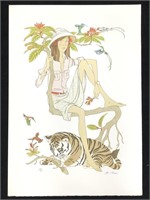 Philippe Noyer Litho, Tiger 1969 Unframed