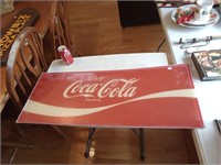1970's plastic Coke sign - 34 x 13"