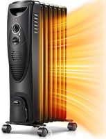 Kismile Electric Heater  1500W 26 Inch  Black