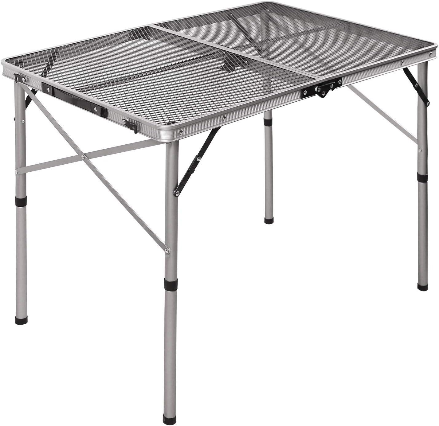 REDCAMP 36x24 Folding Grill Table  Adjustable