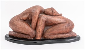 Nude Man & Woman Terracotta Sculpture
