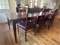 Primitive Style Dining Room Table with 6 Chairs