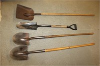 4 Assorted Shovels