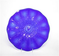 Chatham Cobalt Blue Art Glass Charger / Plate