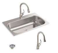 Sterling Holland Drop-In 33-in x 22-in Stainless