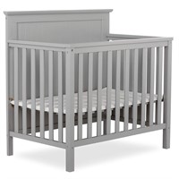 READ 4-in-1 Convertible Mini Crib In Pebble Grey