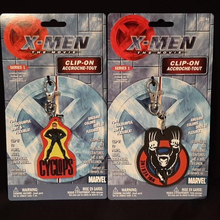 X-Men Rubber Clip-on Tags