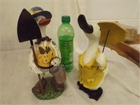 (2) Duck Figurines -- Approx 10"