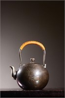Chinese Handmade Silver Tea Kettle Teapot,Hallmark