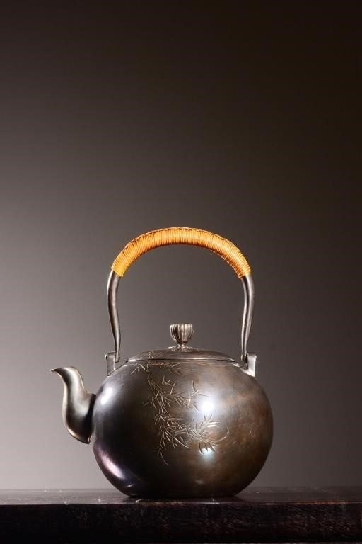 Chinese Handmade Silver Tea Kettle Teapot,Hallmark